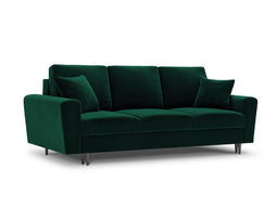 Micadoni Velvet Sofa With Bed Function And Box "Moghan" 3 Seats