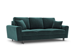 Micadoni Velvet Sofa With Bed Function And Box "Moghan" 3 Seats