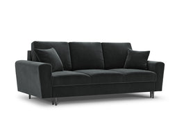 Micadoni Velvet Sofa With Bed Function And Box "Moghan" 3 Seats
