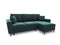 Micadoni Velvet Reversible Corner Sofa With Bed Function And Box