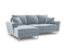 Micadoni Velvet Left Corner Sofa With Bed Function And Box,