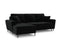 Micadoni Velvet Left Corner Sofa With Bed Function And Box,