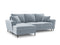Micadoni Velvet Left Corner Sofa With Bed Function And Box,