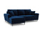 Micadoni Velvet Left Corner Sofa With Bed Function And Box,