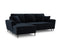 Micadoni Velvet Left Corner Sofa With Bed Function And Box,