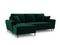 Micadoni Velvet Left Corner Sofa With Bed Function And Box,