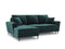 Micadoni Velvet Left Corner Sofa With Bed Function And Box,