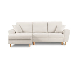 Micadoni Boucle Left Corner Sofa With Bed Function And Box, "Moghan", 4 Seats, 241x145x88