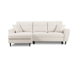 Micadoni Boucle Left Corner Sofa With Bed Function And Box, "Moghan", 4 Seats, 241x145x88
