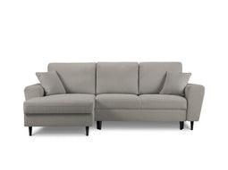 Micadoni Boucle Left Corner Sofa With Bed Function And Box, "Moghan", 4 Seats, 241x145x88