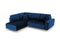 Micadoni Velvet Left Corner Sofa With Bed Function And Box