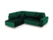 Micadoni Velvet Left Corner Sofa With Bed Function And Box