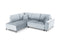 Micadoni Velvet Left Corner Sofa With Bed Function And Box