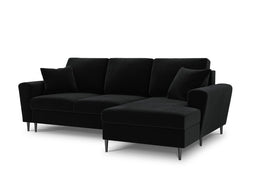 Micadoni Velvet Right Corner Sofa With Bed Function And Box "Moghan" 4 Seats
