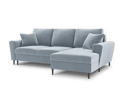 Micadoni Velvet Right Corner Sofa With Bed Function And Box "Moghan" 4 Seats