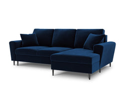 Micadoni Velvet Right Corner Sofa With Bed Function And Box "Moghan" 4 Seats