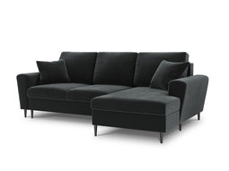 Micadoni Velvet Right Corner Sofa With Bed Function And Box "Moghan" 4 Seats