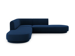 Micadoni Velvet Symmetrical Corner Sofa "Miley" 5 Seats