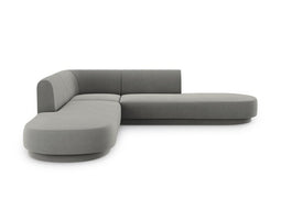Micadoni Velvet Symmetrical Corner Sofa "Miley" 5 Seats