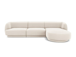 Micadoni Velvet Right Corner Sofa "Miley" 4 Seats
