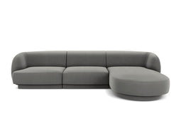 Micadoni Velvet Right Corner Sofa "Miley" 4 Seats