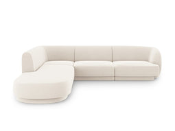 Micadoni Velvet Left Corner Sofa "Miley" 6 Seats