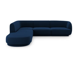 Micadoni Velvet Left Corner Sofa "Miley" 6 Seats