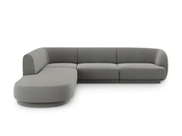 Micadoni Velvet Left Corner Sofa "Miley" 6 Seats