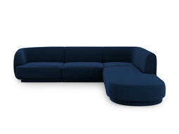 Micadoni Velvet Right Corner Sofa "Miley" 6 Seats