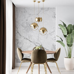 Melli Mello Marble Mania Photo Wallpaper White