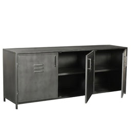 Roxxz Design Metal Sideboard - Rough Industrial - 3 doors - 180x40x70 cm