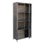 Roxxz Design Metal cabinet - 2 doors with glass - Rough Industrial - 100x40x200 cm