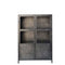 Roxxz Design Metal cabinet - 2 doors with glass - Rough Industrial - 80x40x120 cm