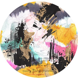 Melli Mello My favorite Hideout Wallcircle Yellow