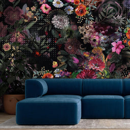 Melli Mello Rock & rose Wall Mural Pink 250x250 cm