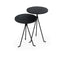 Roxxz Design High Side Table Lava - Set of 2 - Black Round