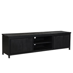 Roxxz Design TV stand COD - Mango wood Black - 210x40x52cm