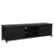 Roxxz Design TV stand COD - Mango wood Black - 210x40x52cm