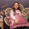 Melli Mello Velvet Ruffle Throw Pillow Large Pink