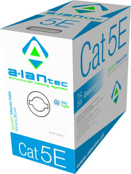 A-LAN KIU5PVC305 netwerkkabel 305 m Cat5e U/UTP (UTP) Grijs