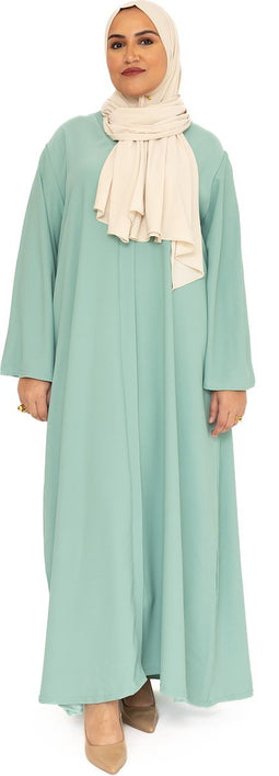 A-line Inaya - Abaya - Jurken voor vrouwen - Dames Abaya - Vrouwen abaya - Islamitische kleding - OneSize - Mint- Jurk