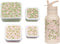 A Little Lovely Company Back to school set - Drinkfles / 4 Snackdozen / Lunchbox - Bloesems Roze