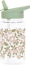A Little Lovely Company Back to school set - Drinkfles/4 Snackdozen/Lunchbox - Bloesems saliegroen