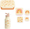 A Little Lovely Company Back to school set - Drinkfles RVS/4 Snackdozen/Bentobox - Regenbogen