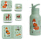 A Little Lovely Company Back to school set - Drinkfles RVS/4 Snackdozen/Lunchbox - Bosvriendjes