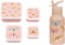 A Little Lovely Company Back to school set - Drinkfles RVS/4 Snackdozen/Lunchbox - Vlinders
