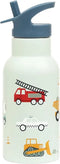 A Little Lovely Company Back to school set - Drinkfles RVS/4 Snackdozen/Bentobox - Voertuigen