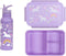A Little Lovely Company Back to school set - Drinkfles XL RVS/Bentobox - Unicorn Dreams