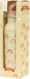 A Little Lovely Company Back to school set - Drinkfles XL RVS/Bentobox - Regenbogen