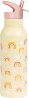 A Little Lovely Company Back to school set - Drinkfles XL RVS/Bentobox - Regenbogen